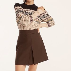 J. Crew brown wool skirt